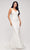 J'Adore - J17026 Strappy Back Floral Evening Dress Evening Dresses 2 / Ivory
