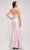 J'Adore - J17037 Metallic Glitter High Slit Mermaid Gown Special Occasion Dress
