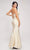 J'Adore - J17037 Metallic Glitter High Slit Mermaid Gown Special Occasion Dress