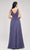 J'Adore - J17042 Pleated V Neck A-Line Dress Special Occasion Dress