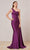J'Adore - J18015 Asymmetric Neck Trumpet Dress Special Occasion Dress 2 / Eggplant
