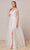 J'Adore - J18021 Pleat-Detailed Glitter Tulle Gown Special Occasion Dress 2 / Ivory