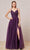 J'Adore - J18021 Pleat-Detailed Glitter Tulle Gown Special Occasion Dress 2 / Purple
