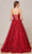 J'Adore - J18022 Floral Glitter Print A-Line Gown Prom Dresses