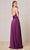 J'Adore - J18042 Plunging V-Neck Empire High Slit Gown Special Occasion Dress