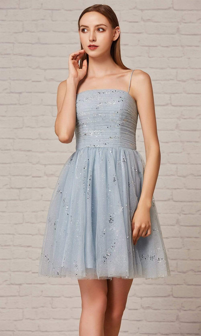 J'Adore - J18078 Glitter A-Line Cocktail Dress Special Occasion Dress