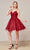 J'Adore - J18089 Glitter Tulle V Neck Dress Special Occasion Dress 2 / Wine