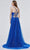 J'Adore - J19001 Glitter-Embellished Slit A-line Gown Prom Dresses