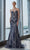 J'Adore - J19008 Strapless Embellished Sheath Gown Evening Dresses 2 / Steelblue