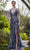 J'Adore - J19010 Daring V Neck Glittered Sheath Gown Evening Dresses 2 / Steelblue