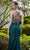 J'Adore - J19010 Daring V Neck Glittered Sheath Gown Evening Dresses