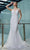 J'Adore - J19011 Glittered Sheath V Back Dress Evening Dresses 2 / Ivory
