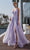 J'Adore - J19015 V Neck Glittered A-line Long Dress Evening Dresses 2 / Lavender