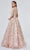 J'Adore - J19016 Floral Glittered A-line Dress Evening Dresses