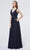 J'Adore - J19023 Glittered Allover A-line Dress Evening Dresses 2 / Midnight
