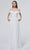 J'Adore - J19024 Off Shoulder Minimalist Flowy Dress Prom Dresses 2 / Ivory