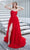 J'Adore - J20009 Strapless Ruffled Tulle Ballgown Special Occasion Dress 2 / Red