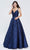 J'Adore - J20024 Deep V-Neck Sequin Ballgown Special Occasion Dress