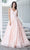 J'Adore - J20033 Floral Lace Applique A-Line Gown Special Occasion Dress 2 / Pink