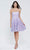 J'Adore - J20084 Strapless Floral Short A-line Dress Special Occasion Dress 2 / Violet