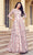 J'Adore - JM009 Floral Long Sleeves A-Line Dress Mother of the Bride Dresses 2 / Pink