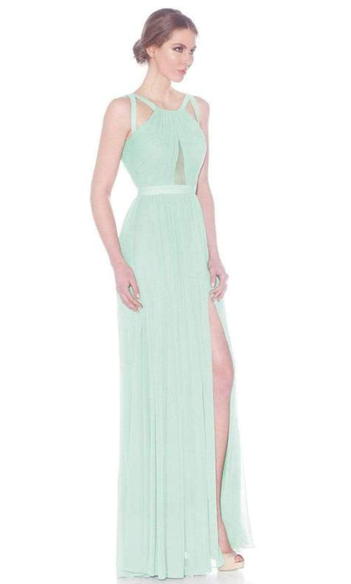J'Adore - Scoop Sheer Cutout A-Line Gown With Slit J7040 - 1 pc Mint In Size 10 Available CCSALE 10 / Mint