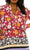 J Taylor - 1317M Floral Print Long Sleeve A-line Dress Homecoming Dresses
