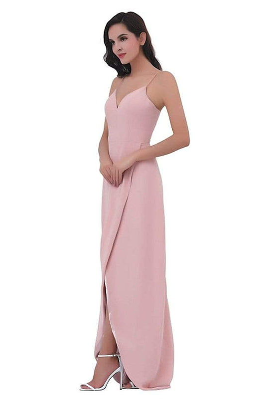 Jadore - J11337 Long V-Neck Surplice High Slit Dress Special Occasion Dress 2 / Rose
