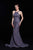Jadore - J12002 Allover Lace Backless Ruffle Accent Mermaid Gown Special Occasion Dress 2 / Steelblue