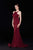 Jadore - J12002 Allover Lace Backless Ruffle Accent Mermaid Gown Special Occasion Dress 2 / Wine