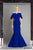 Janique - 1941 Notched Off Shoulder Ruffle Sleeve Evening Gown Mother of the Bride Dresses 2 / Royal