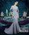 Janique - 1941 Notched Off Shoulder Ruffle Sleeve Evening Gown Mother of the Bride Dresses