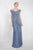 Janique 210622 - Cap Sleeve V-neck Evening Dress Mother of the Bride Dresses 4 / Blue