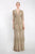 Janique 210722 - Quarter Length-Sleeve Plunging V-neck Evening Dress Mother of the Bride Dresses