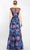 Janique 2206 - Illusion Bateau Printed Evening Gown Special Occasion Dress