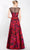 Janique 2206 - Illusion Bateau Printed Evening Gown Special Occasion Dress