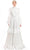 Janique 22102 - Bell Sleeve Lace Evening Gown Special Occasion Dress 0 / Ivory