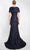 Janique 23005 - V-Neck Jacquard Evening Gown Special Occasion Dress