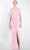 Janique 33107 - Off Shoulder Draped Column Prom Gown Special Occasion Dress 2 / Pink