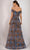 Janique - 5621 Off Shoulder Metallic Accented Jacquard Gown Evening Dresses