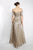 Janique - 61022 Off Shoulder Jacquard High Low A-line Dress Mother of the Bride Dresses