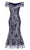 Janique - 62122 Tea Length Embroidered Lace Ombre Dress Cocktail Dresses