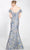 Janique 86721 - Off Shoulder Jacquard Evening Gown Special Occasion Dress