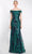Janique 92125 - Sequined Off Shoulder Evening Gown Special Occasion Dress 2 / Green