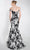 Janique B23002 - Floral Trumpet Evening Gown Special Occasion Dress
