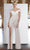 Janique - K6594 Off Shoulder Jumpsuit Special Occasion Dress 0 / Ivory