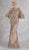 Janique - Lace Embroidered Bell Sleeve Bateau Trumpet Dress W2073  - 1 pc Champagne In Size 12 Available CCSALE