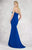 Janique Strapless Folded Neck Peplum Detail Gown in C1167 CCSALE