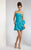 Janique - Strapless Pleated Bubble Dress K-2500 - 1 pc Pink In Size 8 and 1 pc Turquoise in Size 12 Available CCSALE 12 / Turquoise