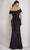 Janique - W2520 Beaded Lace Off-Shoulder Trumpet Gown - 2 pcs Navy in Size 8 and 12 Available CCSALE